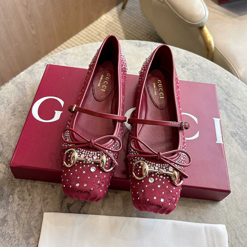 Ballerina donna Gvc*1 con cristalli GG e Morsetto (EU SIZE 35-42)