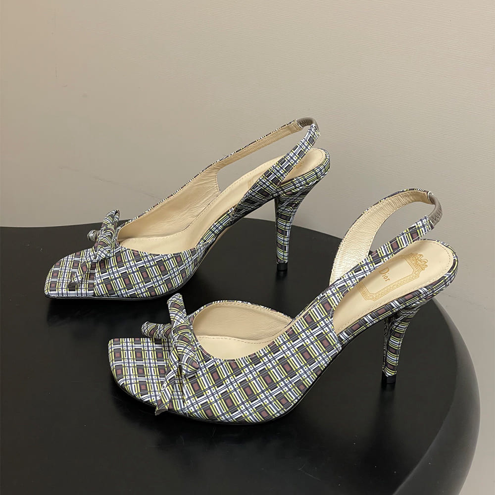 D10r Bow Heeled Slingback Sandal (EU SIZE 35-42)