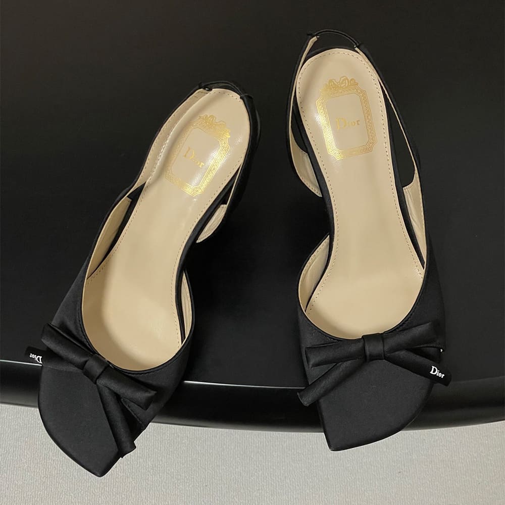 D10r Bow Heeled Slingback Sandal (EU SIZE 35-42)