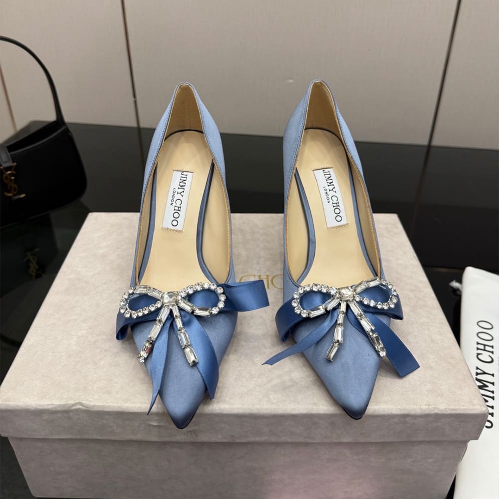 J1m*y Ch00 Crystal-Embellished Satin Pumps (EU SIZE 35-43)