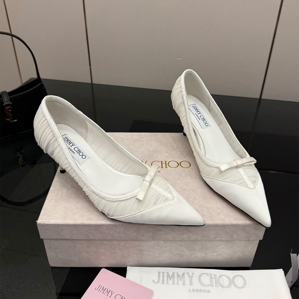 J1m*y Ch00 Ruched Tulle Pumps (EU SIZE 35-42)