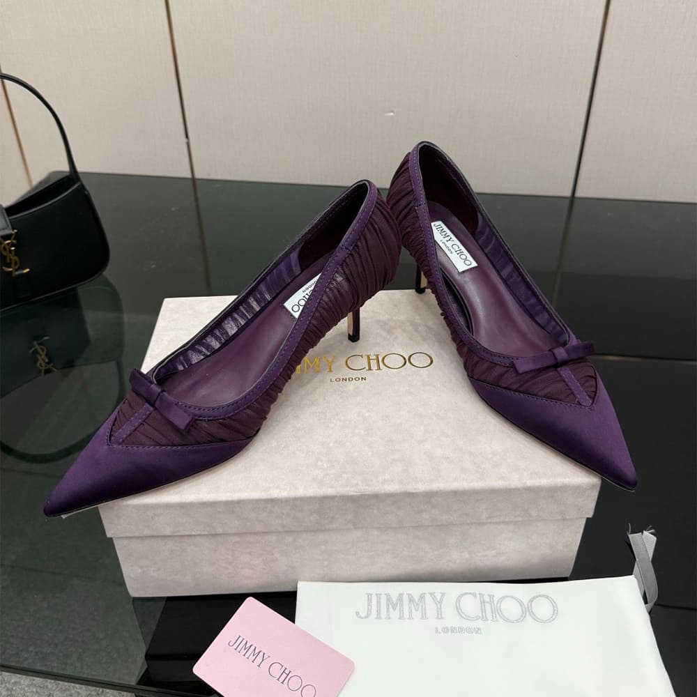 J1m*y Ch00 Ruched Tulle Pumps (EU SIZE 35-42)