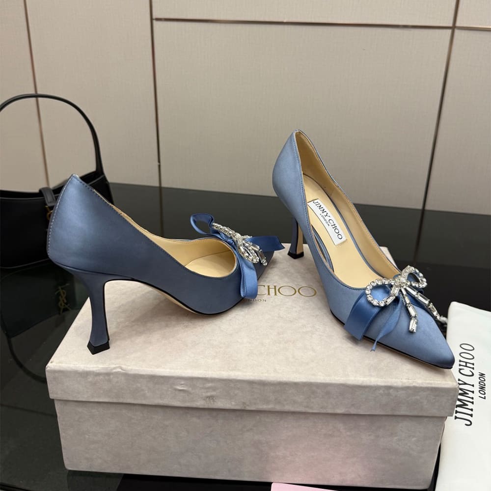 J1m*y Ch00 Crystal-Embellished Satin Pumps (EU SIZE 35-43)