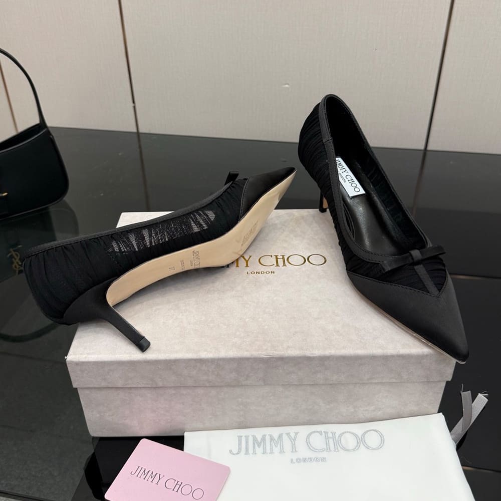 J1m*y Ch00 Ruched Tulle Pumps (EU SIZE 35-42)