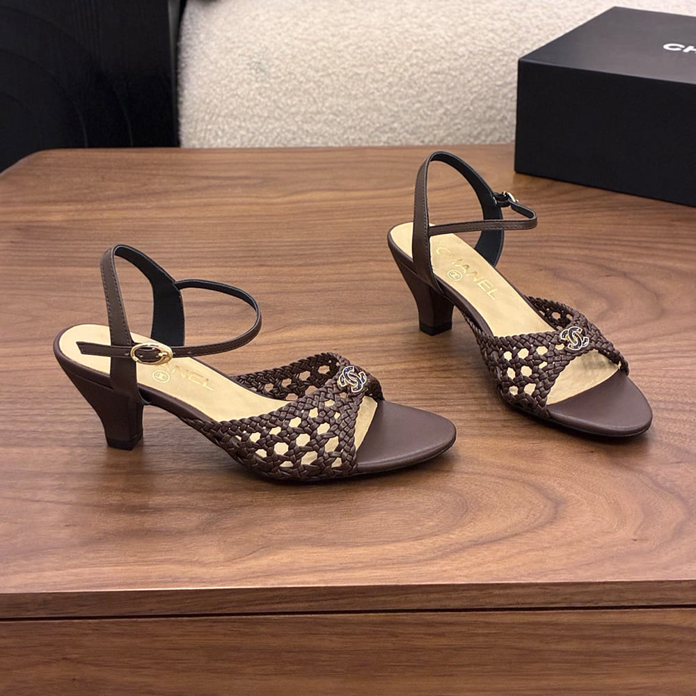 Ch**el Braided Ankle-Strap Sandals (EU SIZE 35-41)