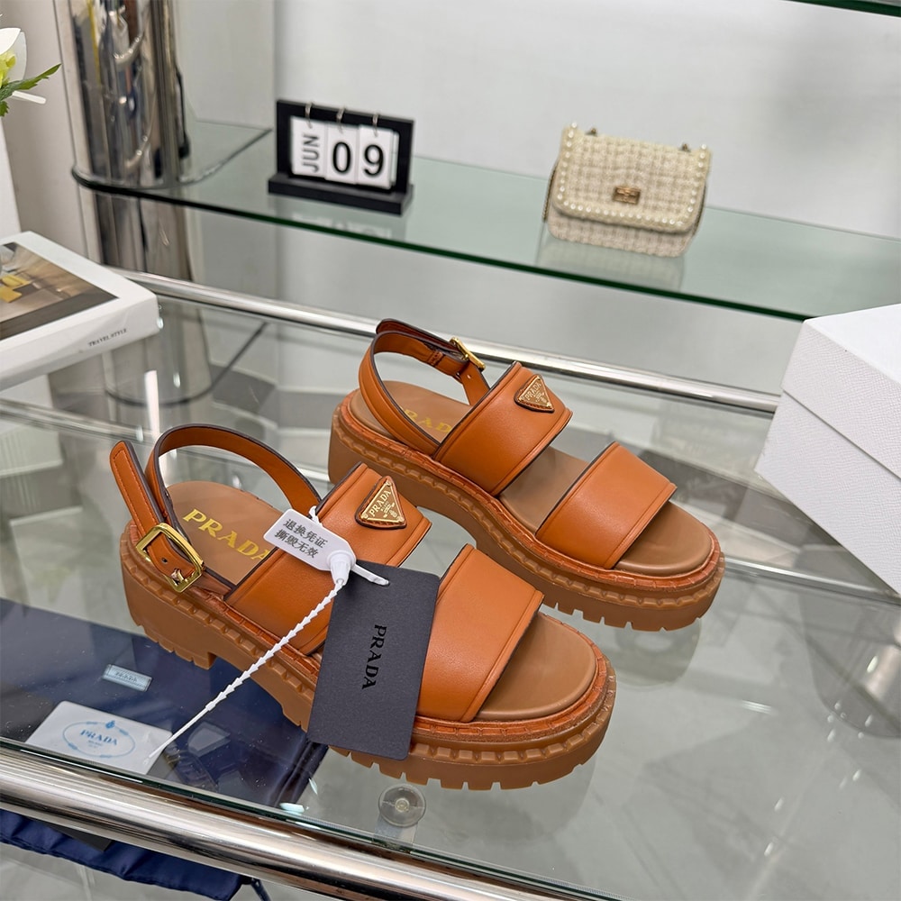 Pra*a Leather Platform Sandals (EU SIZE 35-42)
