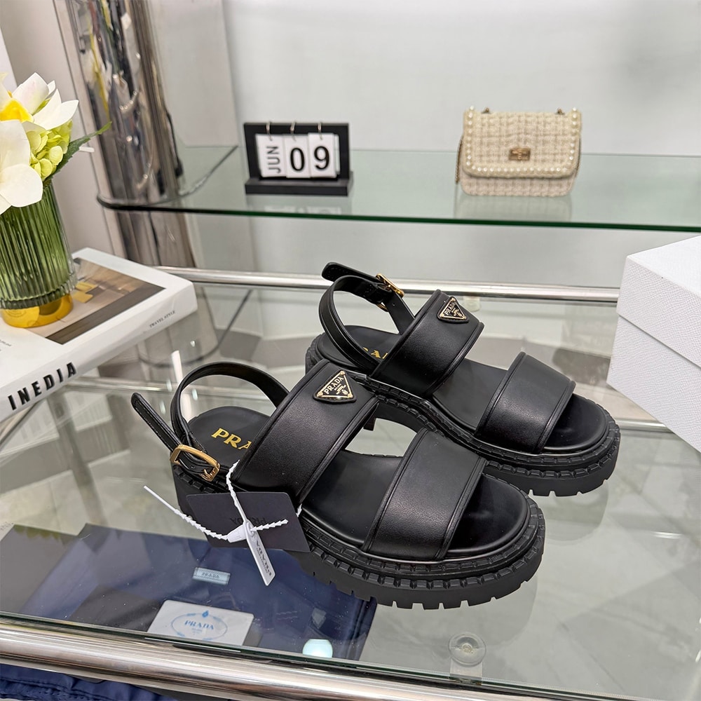 Pra*a Leather Platform Sandals (EU SIZE 35-42)