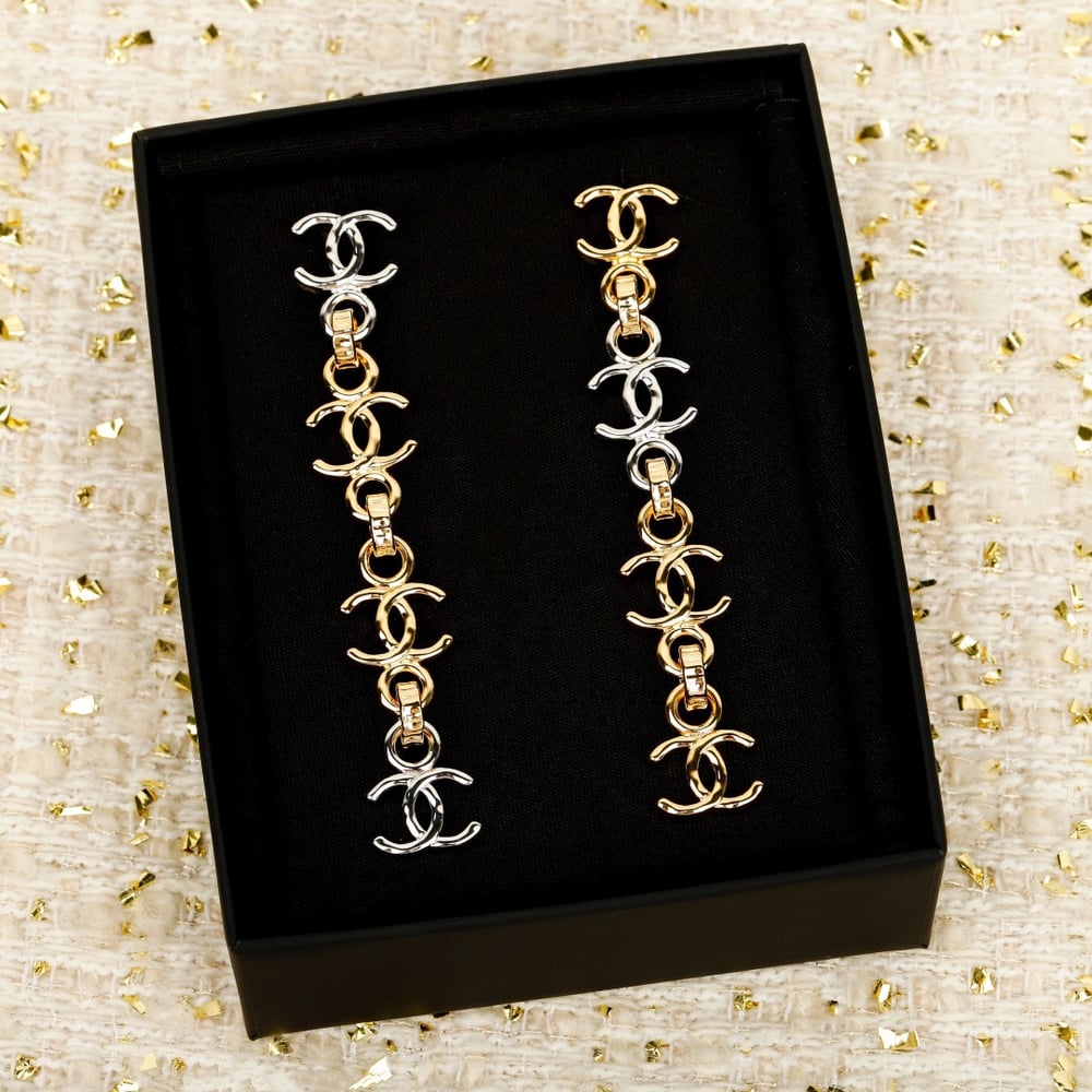 Ch**el Pendant Chain Earrings