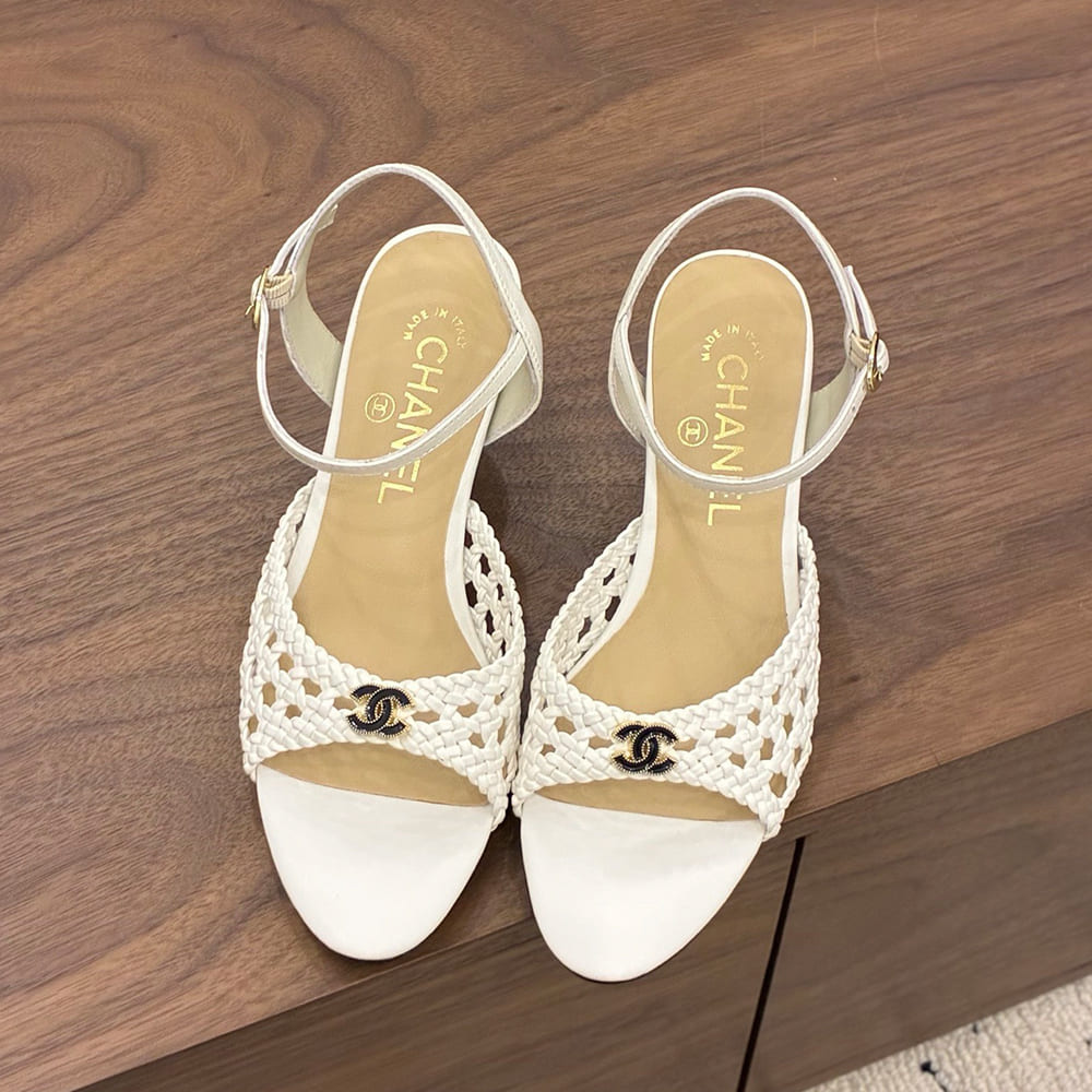 Ch**el Braided Ankle-Strap Sandals (EU SIZE 35-41)