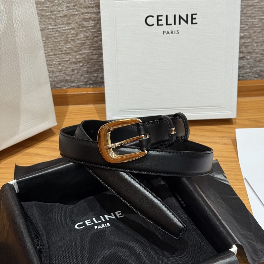 Ce1i*e VIVIENNE BELT 25MM IN Taurillon Leather