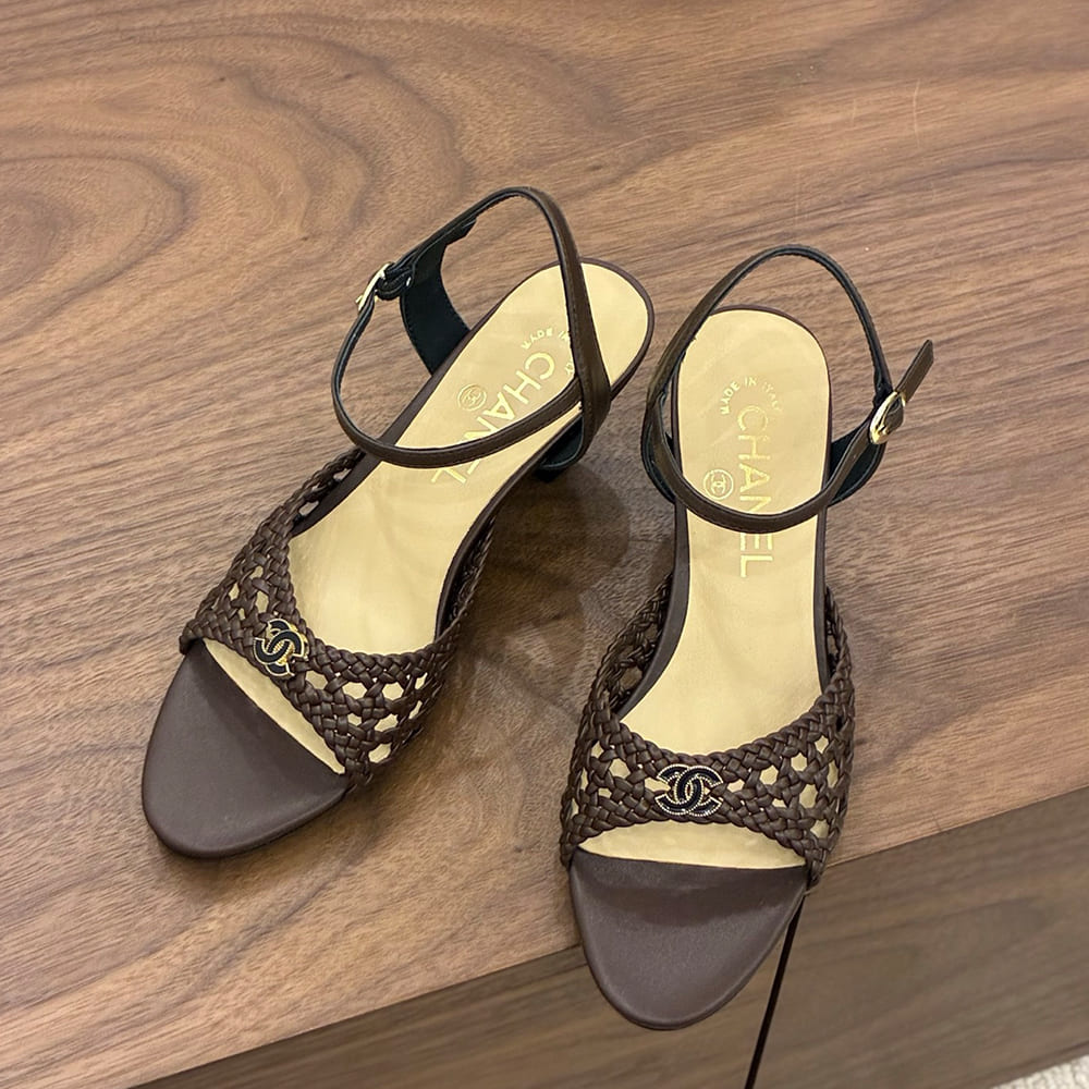 Ch**el Braided Ankle-Strap Sandals (EU SIZE 35-41)