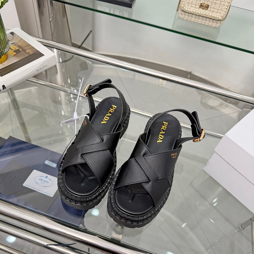 Pra*a Crisscross Leather Sandals (EU SIZE 35-42)