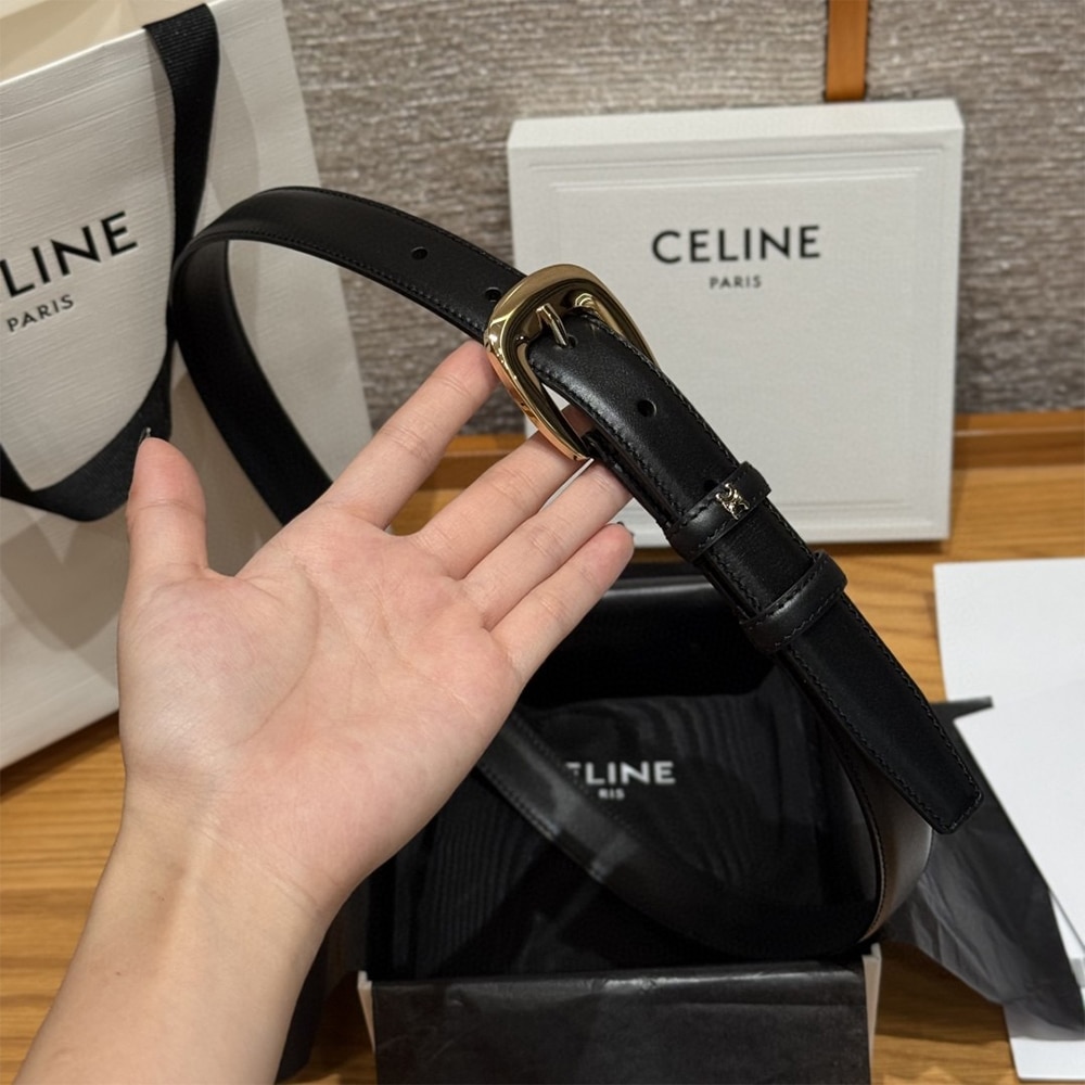 Ce1i*e VIVIENNE BELT 25MM IN Taurillon Leather