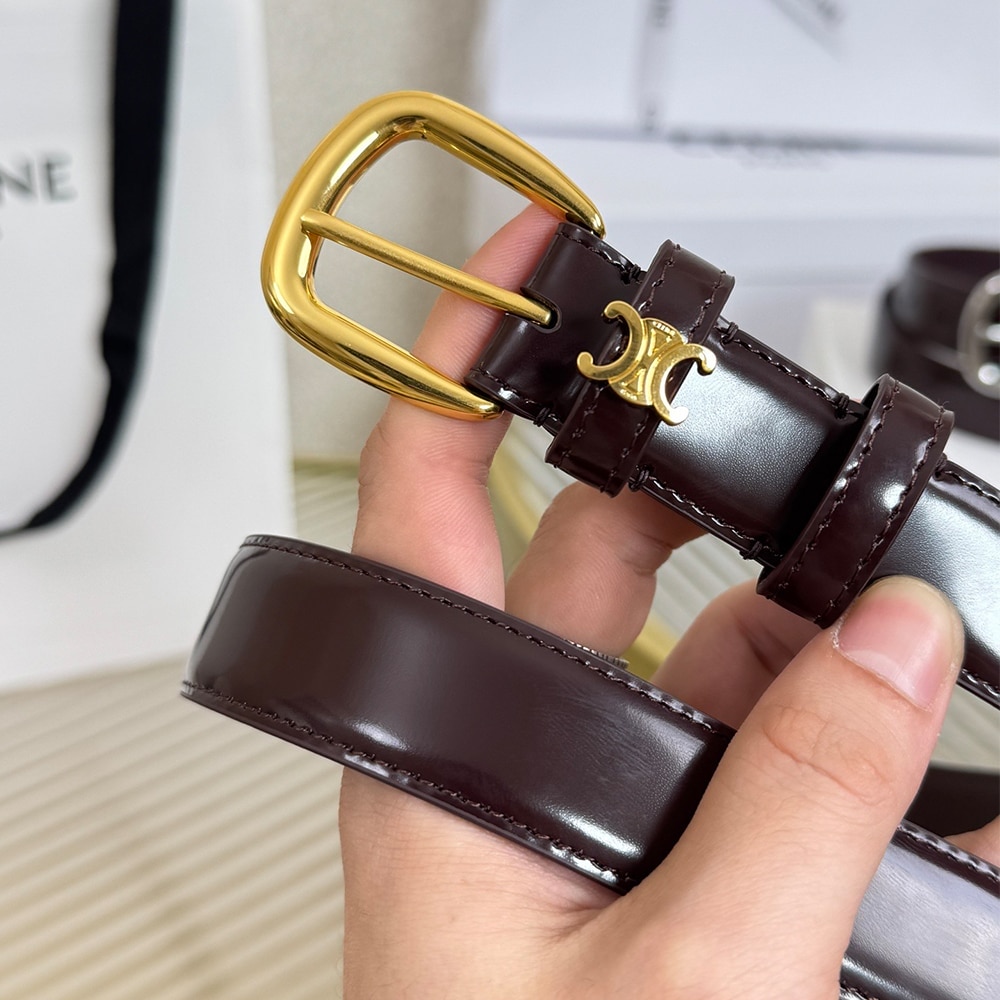 Ce1i*e VIVIENNE BELT 25MM IN Taurillon Leather