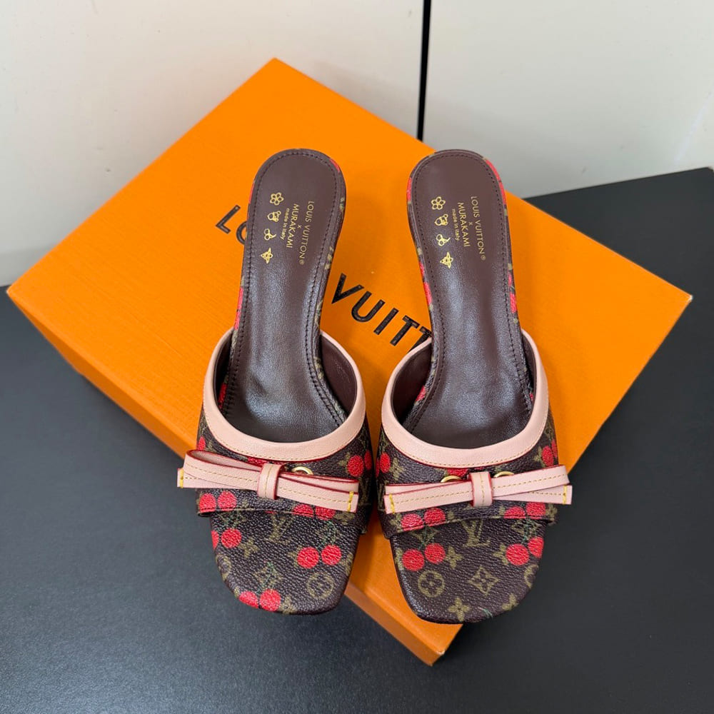 LV x TM Cherry Monogram Heeled Mules (EU SIZE 35-42)