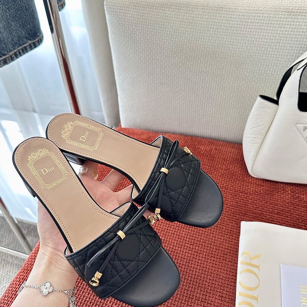 D10r Cannage Heeled Slide(EU 35-42)(HIGH-END GRADE)