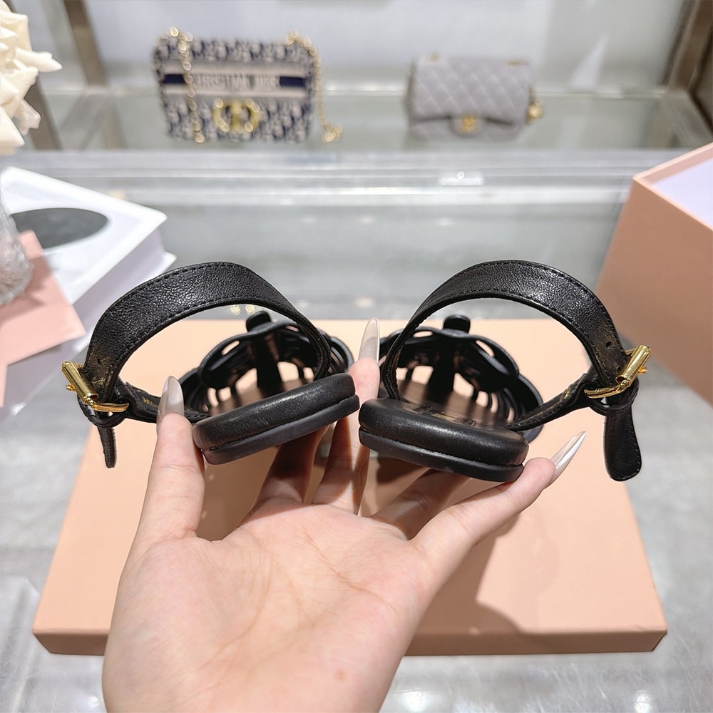 M1um1u Nappa and suede leather sandals (EU SIZE 35-40)