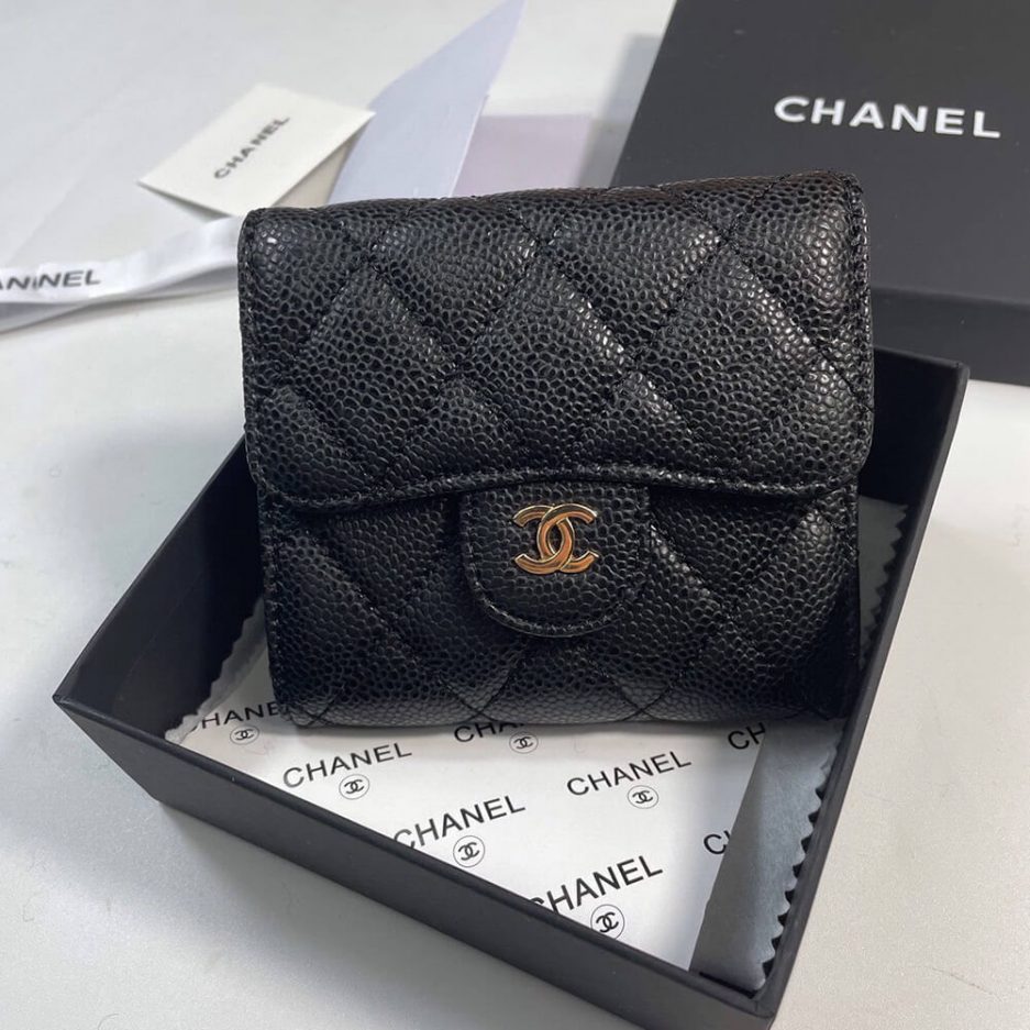 Ch**el Flap Compact Wallet