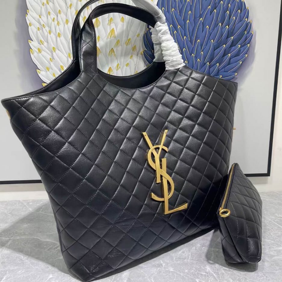 Y51 ICARE MAXI SHOPPING BAG IN QUILTED LAMBSKIN