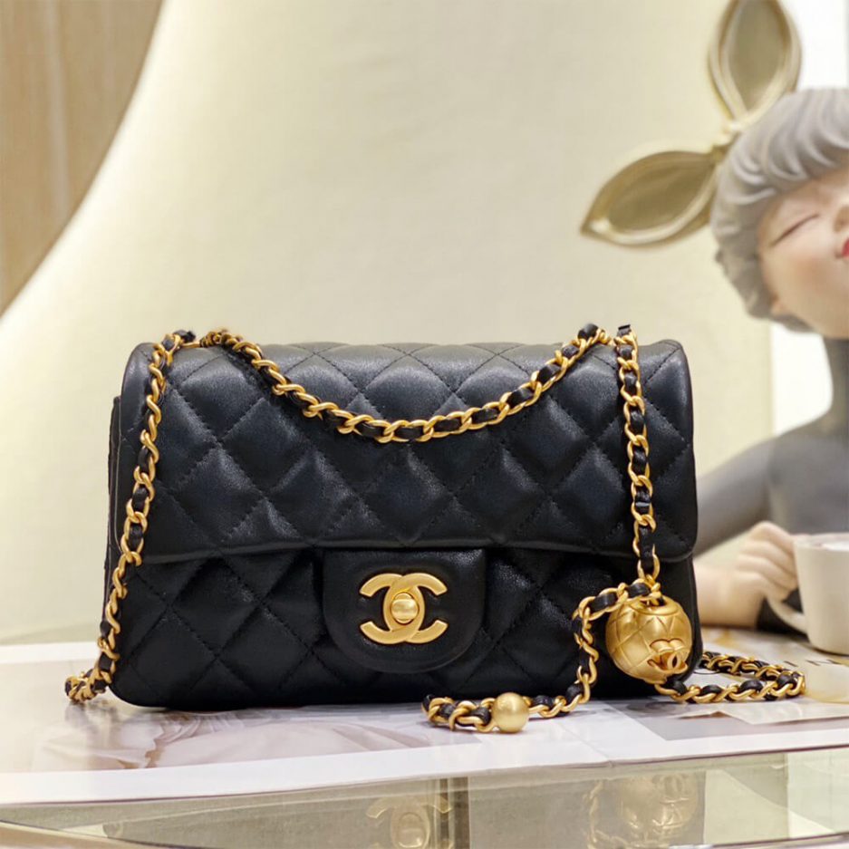 Ch**el Pearl Crush Mini Flap