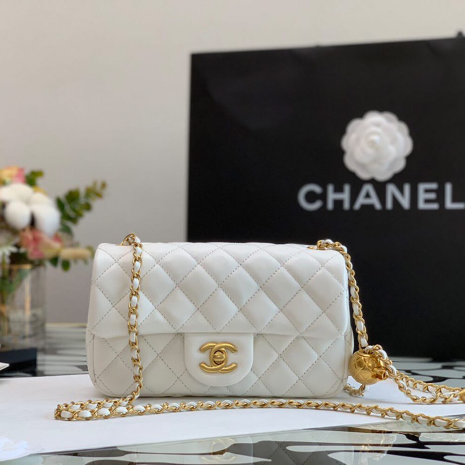 Ch**el Pearl Crush Mini Rectangular Flap Bag