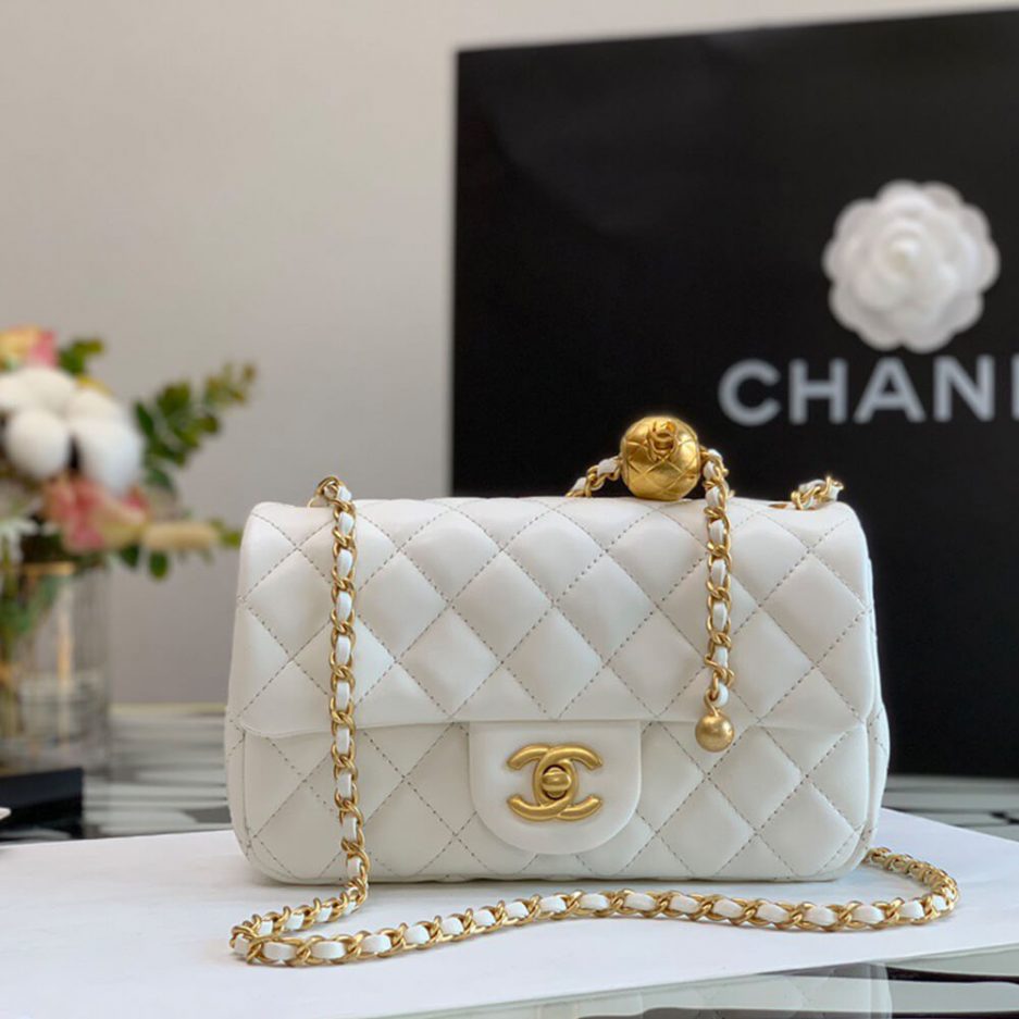 Ch**el Pearl Crush Mini Rectangular Flap Bag