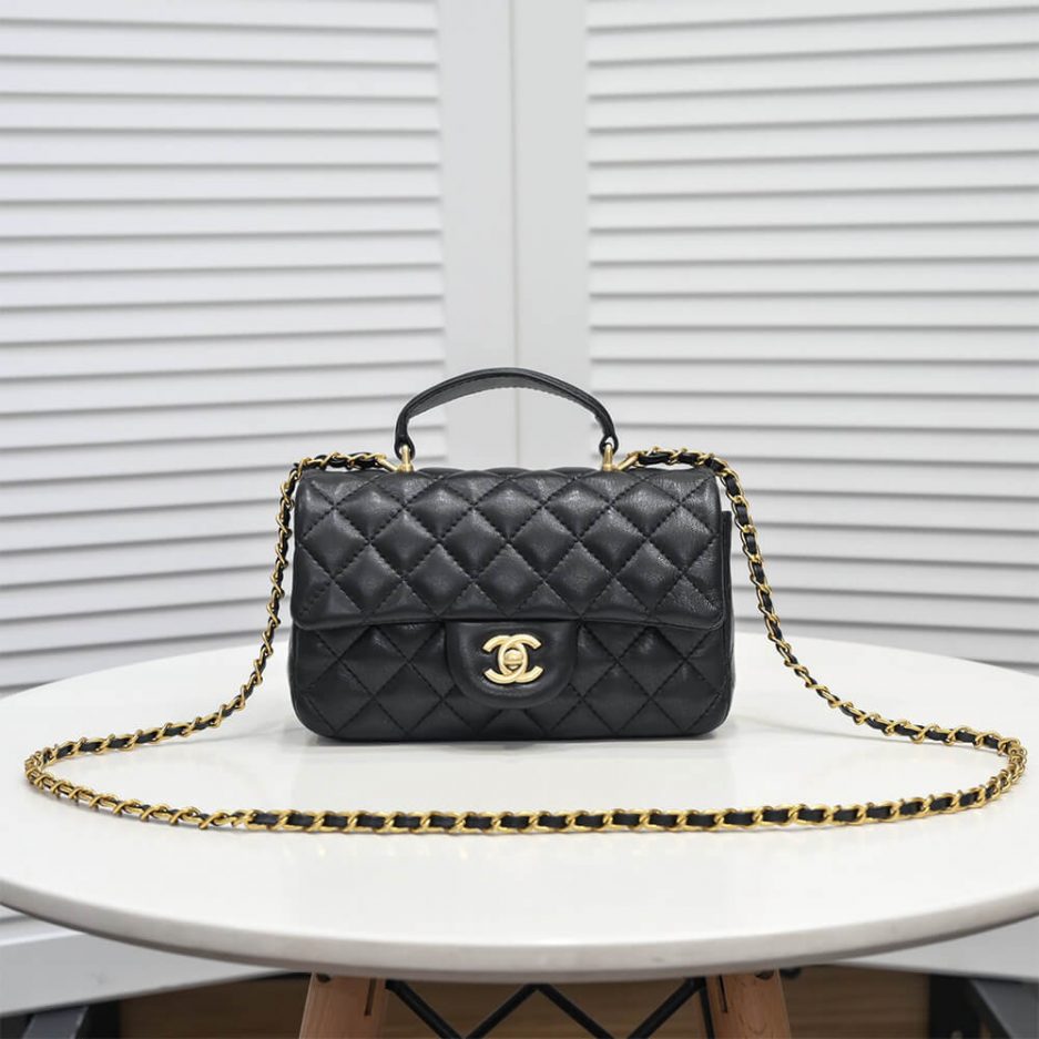 Ch**el Mini Flap with Top Handle