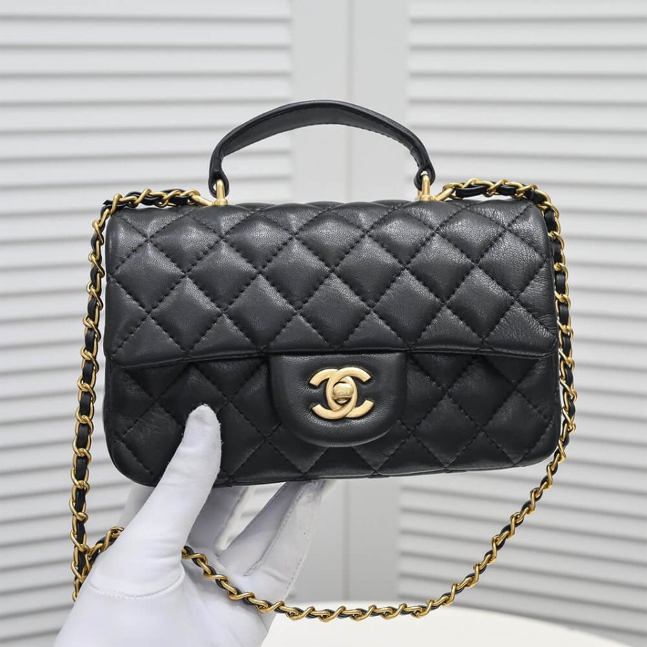 Ch**el Mini Flap with Top Handle