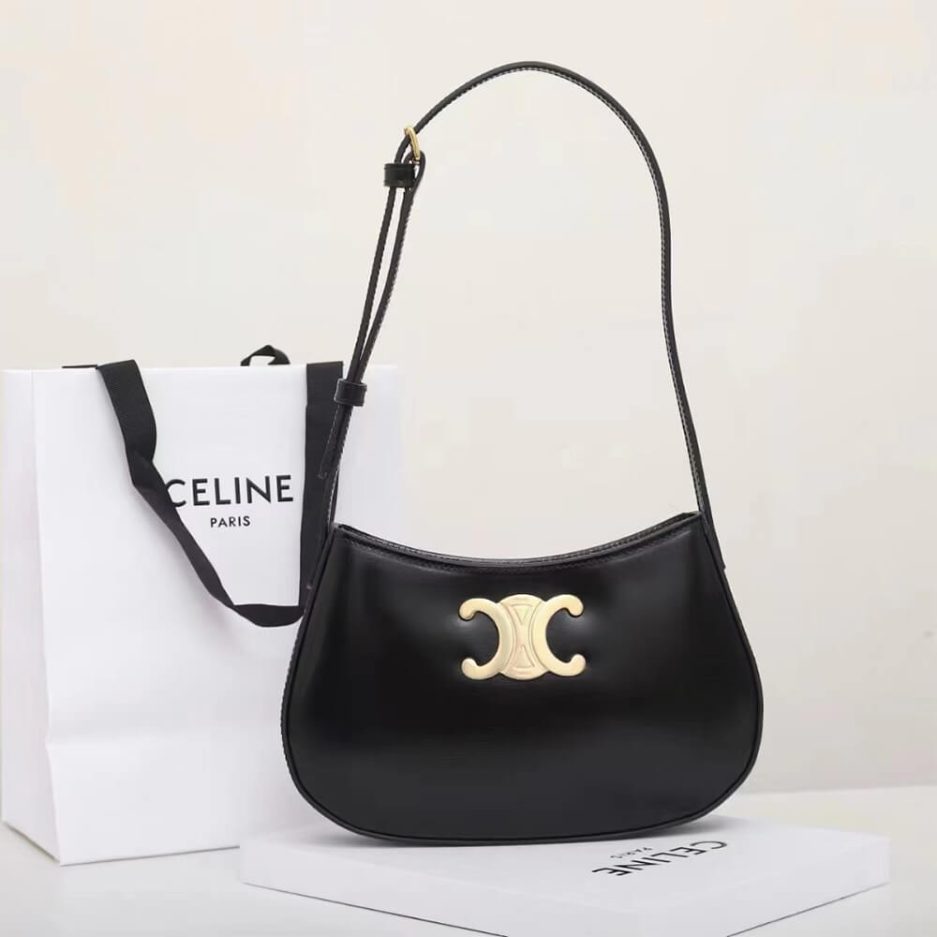 Ce1i*e MEDIUM TILLY BAG in shiny calfskin