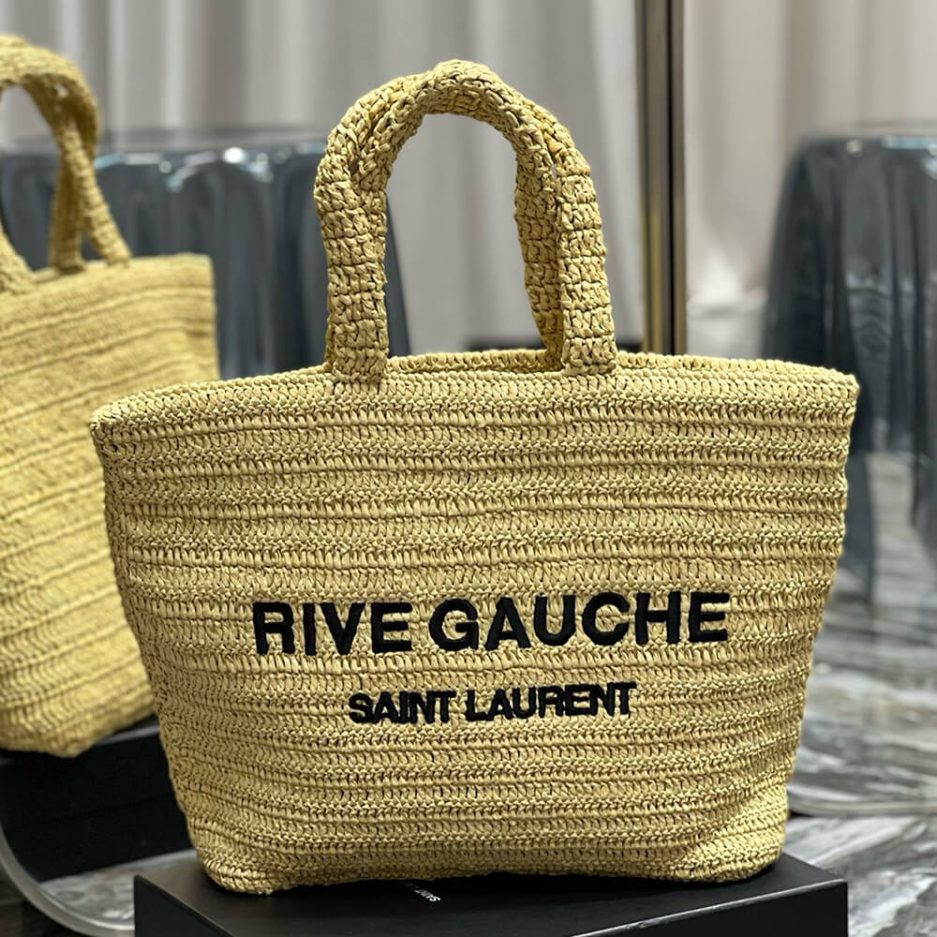 Y51 RIVE GAUCHE TOTE IN RAFFIA(HIGH-END GRADE)