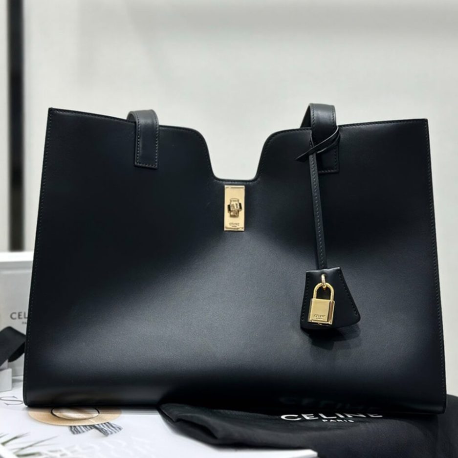 Ce1i*e CABAS 16 IN S*pPLE SMOOTH CALFSKIN