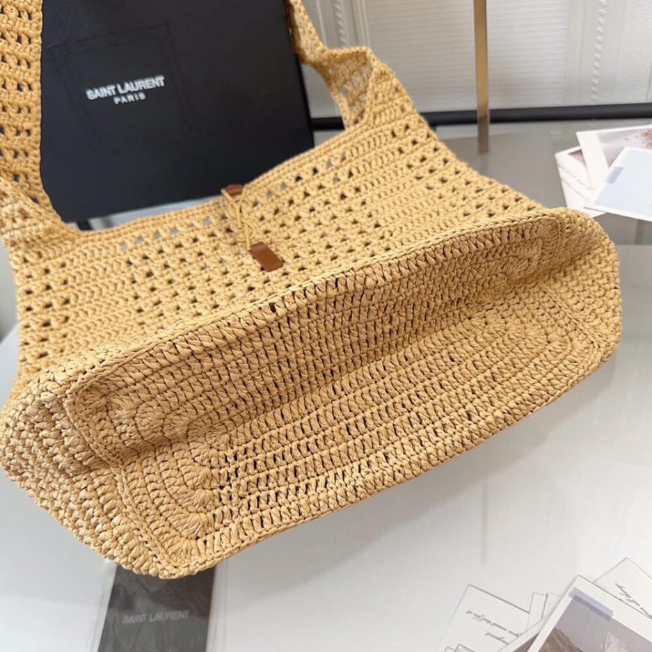 Y51 Hobo Crochet bag in raffia and leather(HIGH-END GRADE)