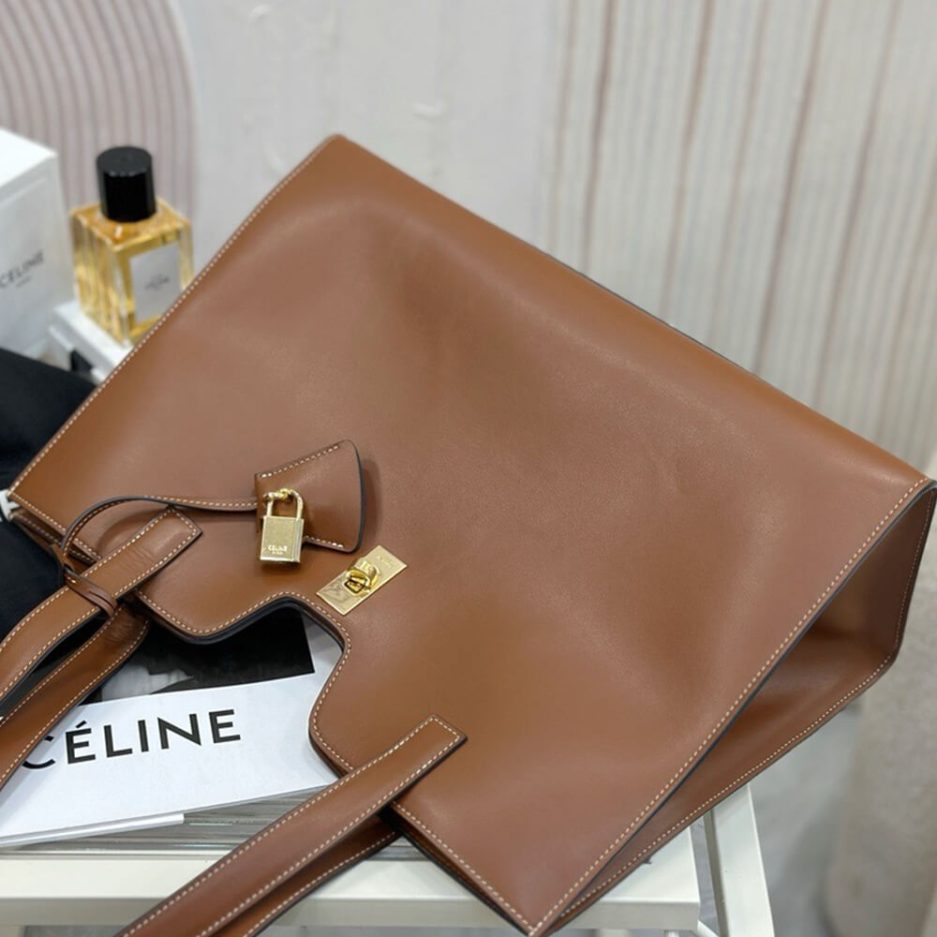 Ce1i*e CABAS 16 IN S*pPLE SMOOTH CALFSKIN