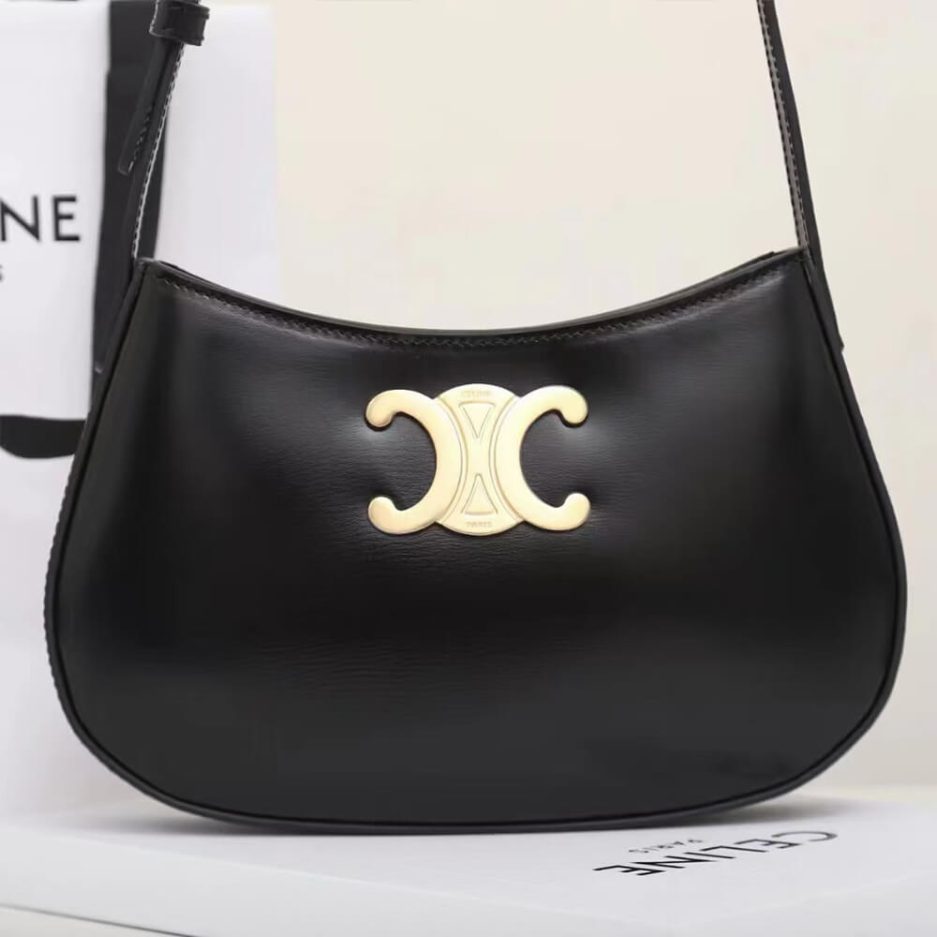 Ce1i*e MEDIUM TILLY BAG in shiny calfskin