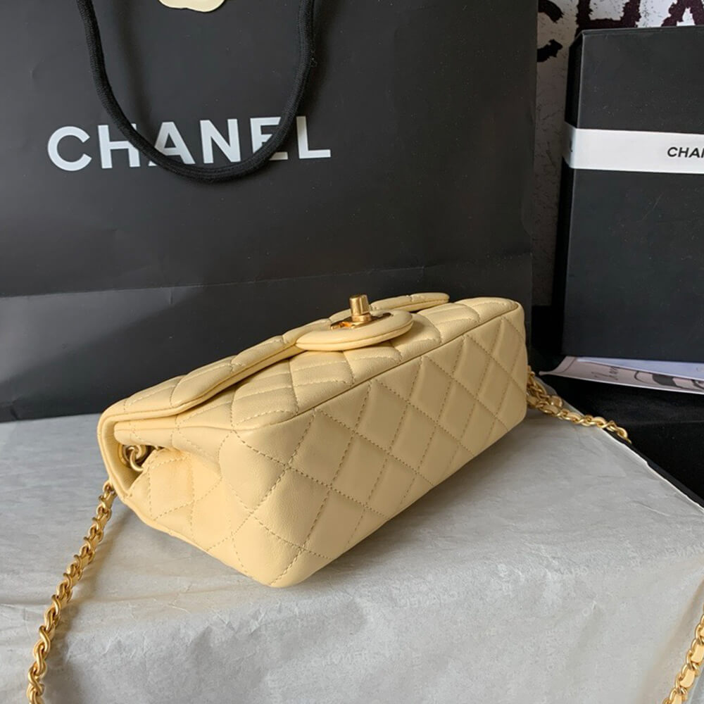 Ch**el Pearl Crush Mini Rectangular Flap