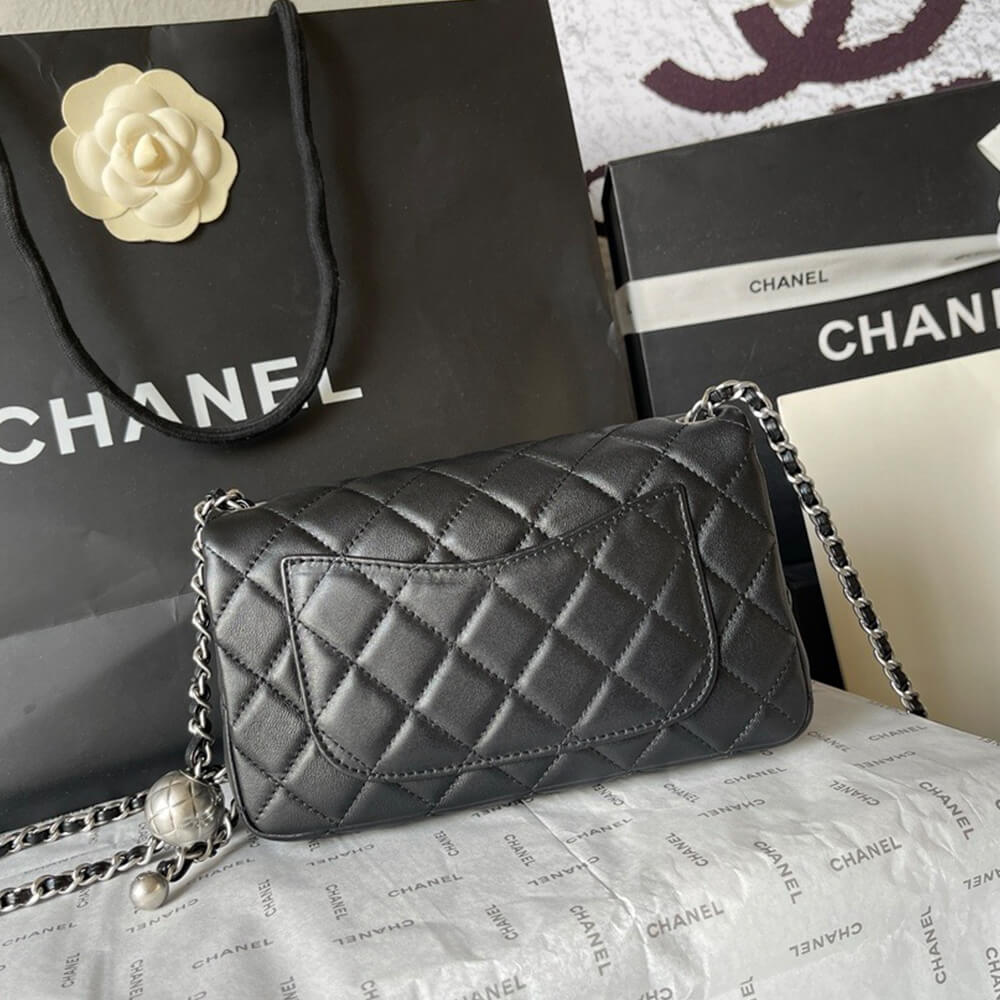 Ch**el Pearl Crush Mini Rectangular Flap