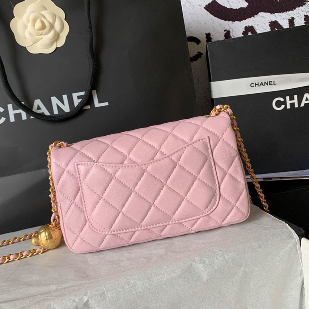 Ch**el Pearl Crush Mini Rectangular Flap