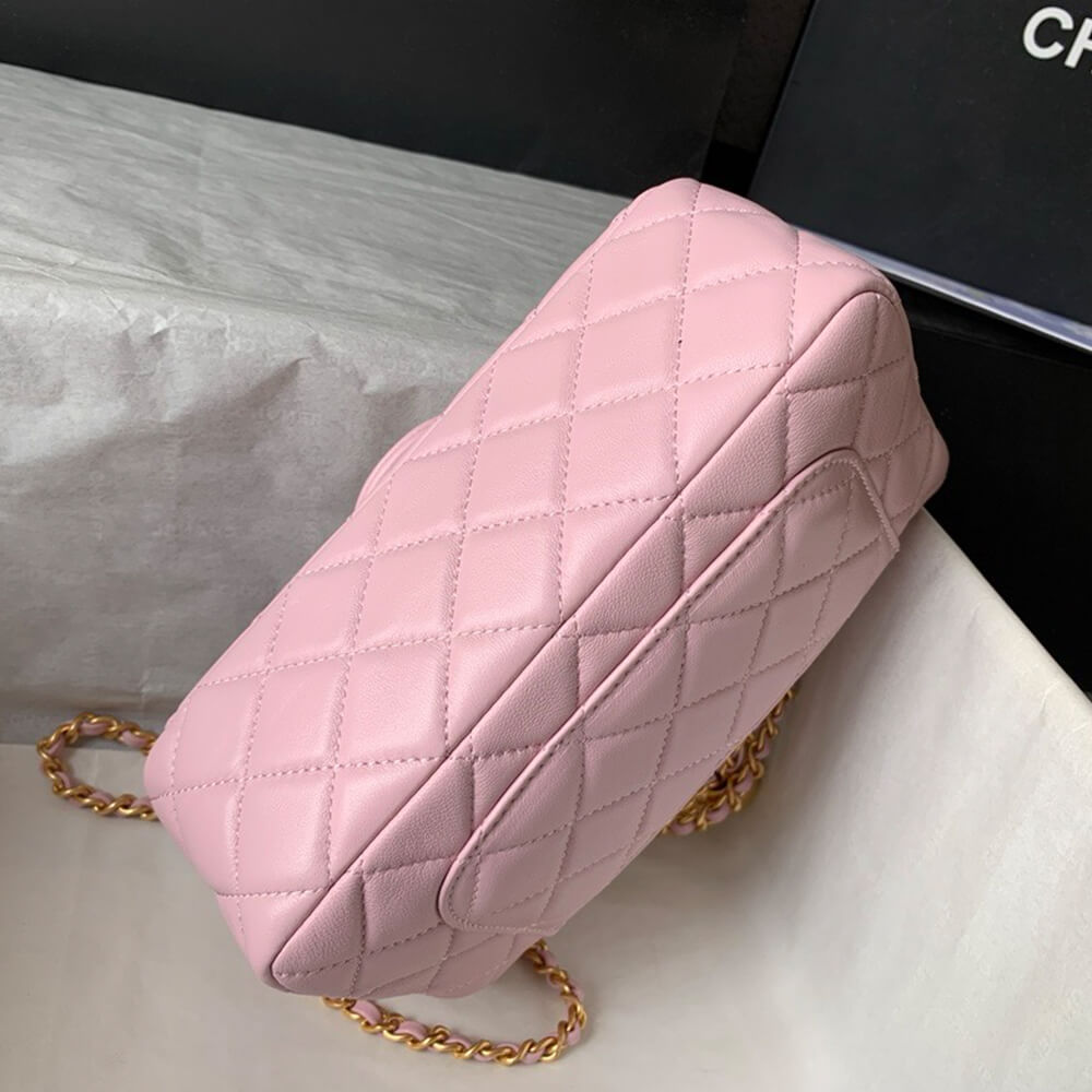 Ch**el Pearl Crush Mini Rectangular Flap