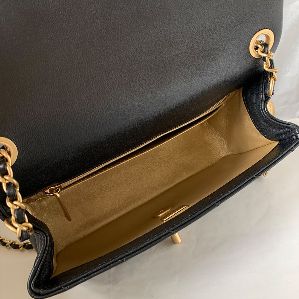 Ch**el Pearl Crush Mini Rectangular Flap