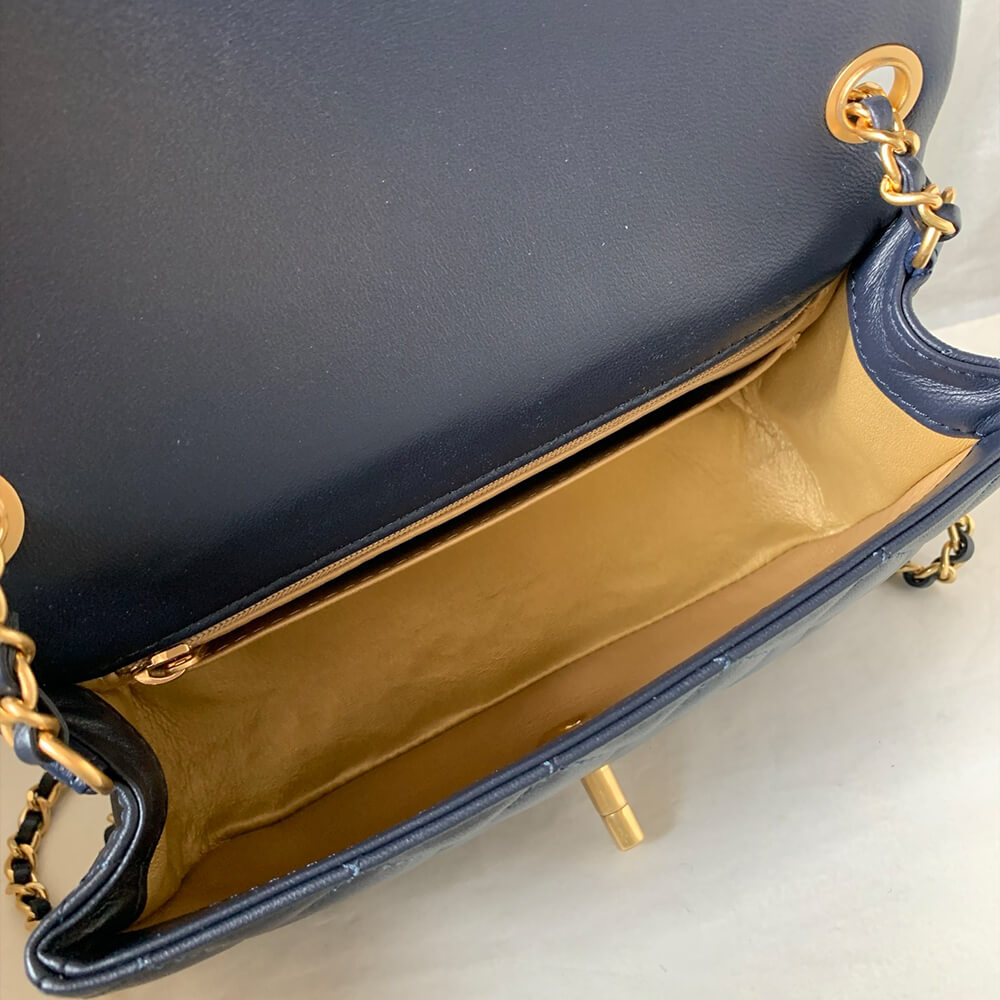 Ch**el Pearl Crush Mini Rectangular Flap