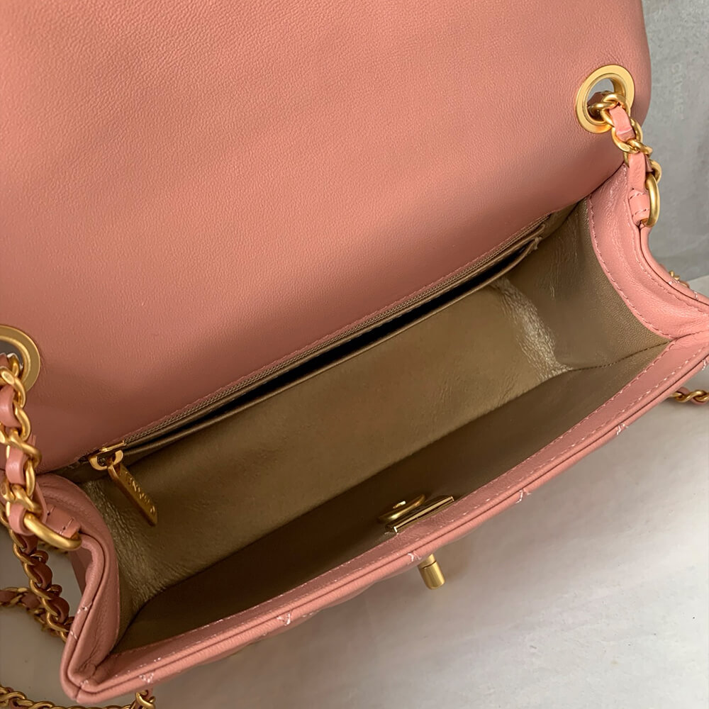 Ch**el Pearl Crush Mini Rectangular Flap