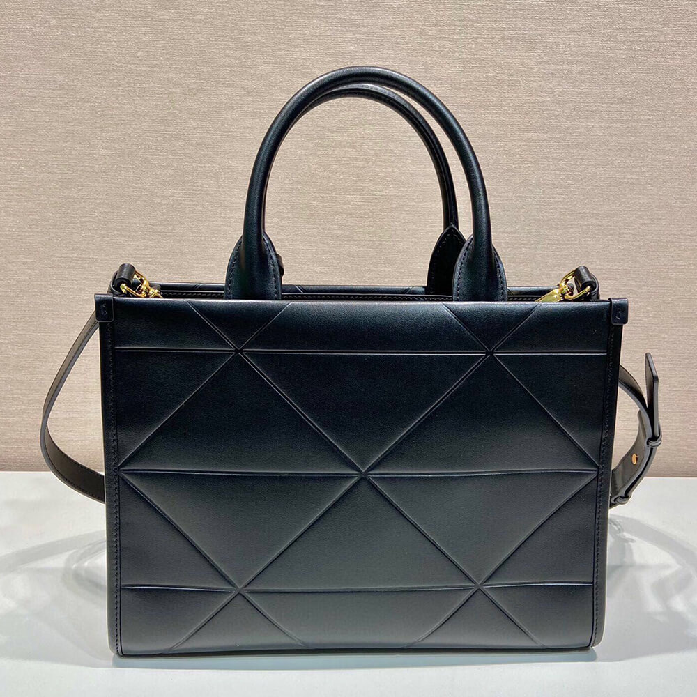 Pra*a Small leather Pra*a Symbole bag with topstitching