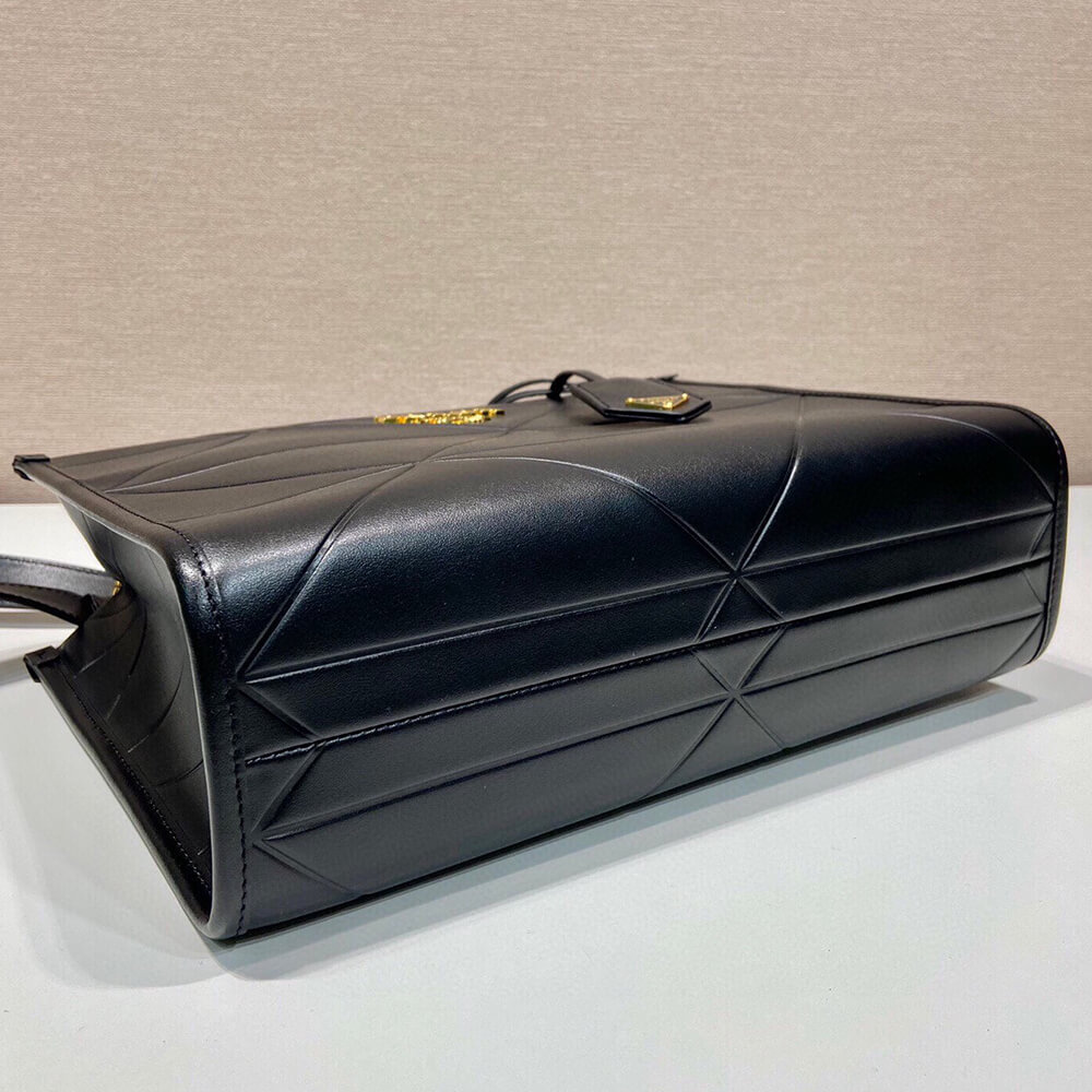 Pra*a Small leather Pra*a Symbole bag with topstitching