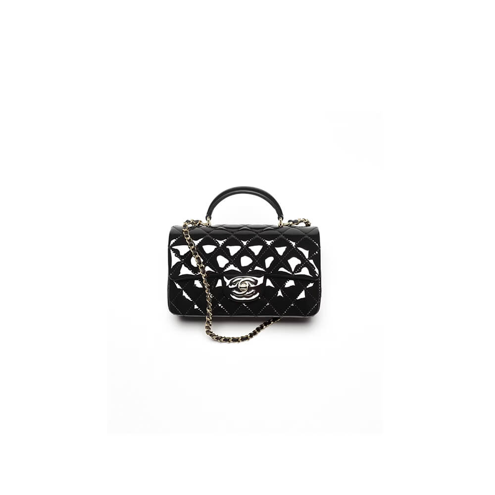 Ch**el Mini Classic Handbag With Top Handle