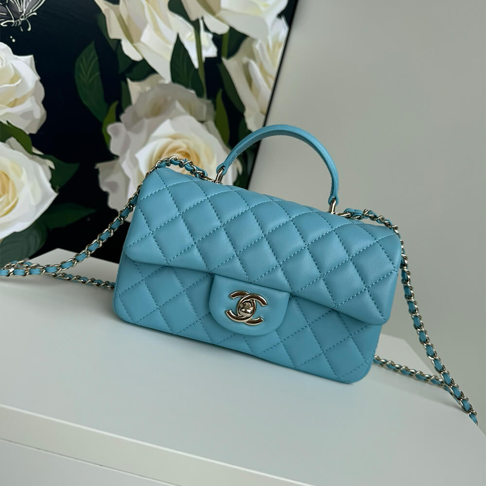 Ch**el Mini Classic Handbag With Top Handle