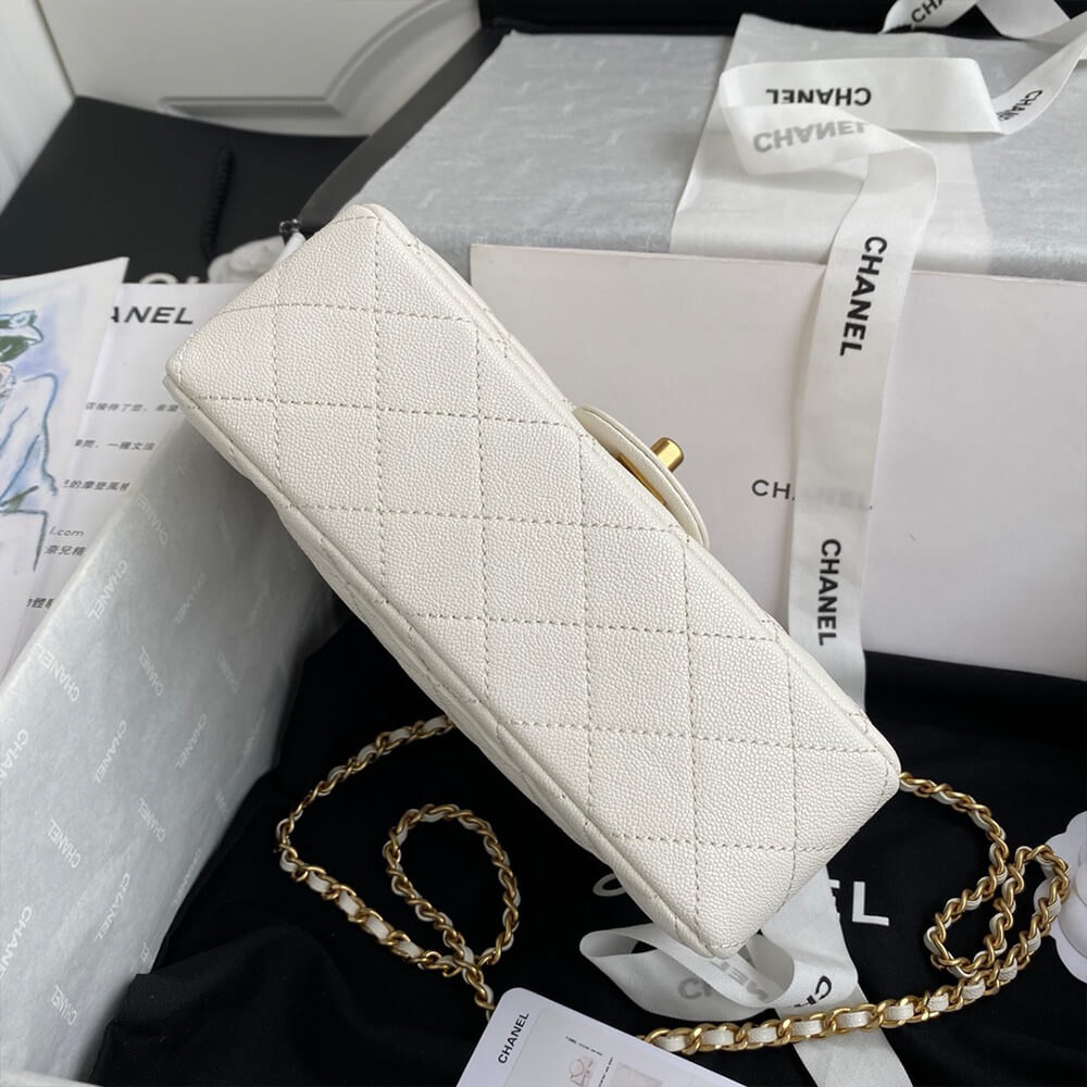 Ch**el Mini Classic Handbag With Top Handle