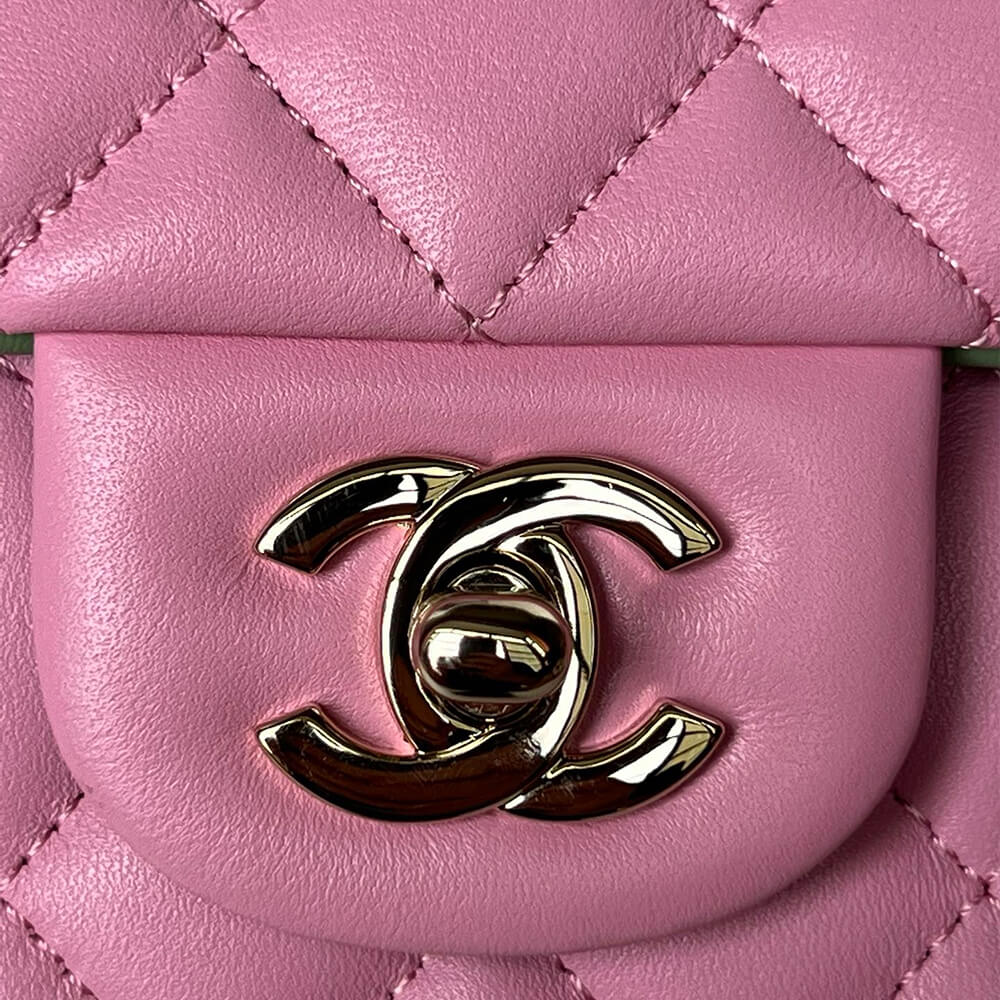 Ch**el Mini Classic Handbag With Top Handle