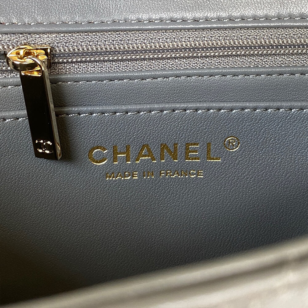 Ch**el Mini Classic Handbag With Top Handle