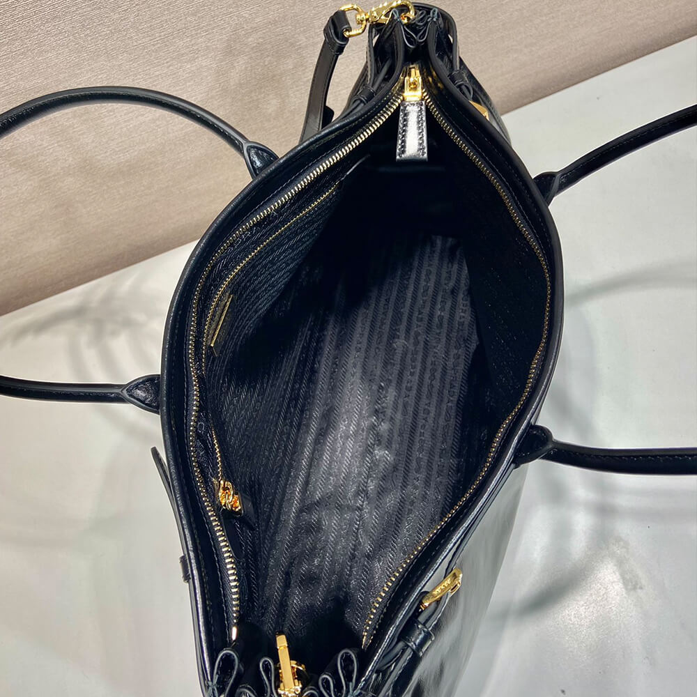 Pra*a Extra large leather handbag(high-end grade)