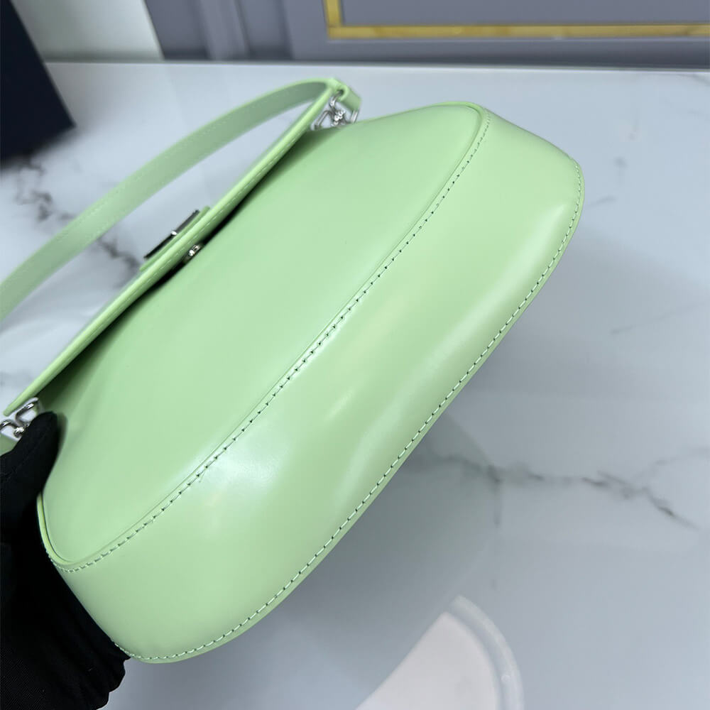 Small Pra*a Cleo brushed leather shoulder bag with flap